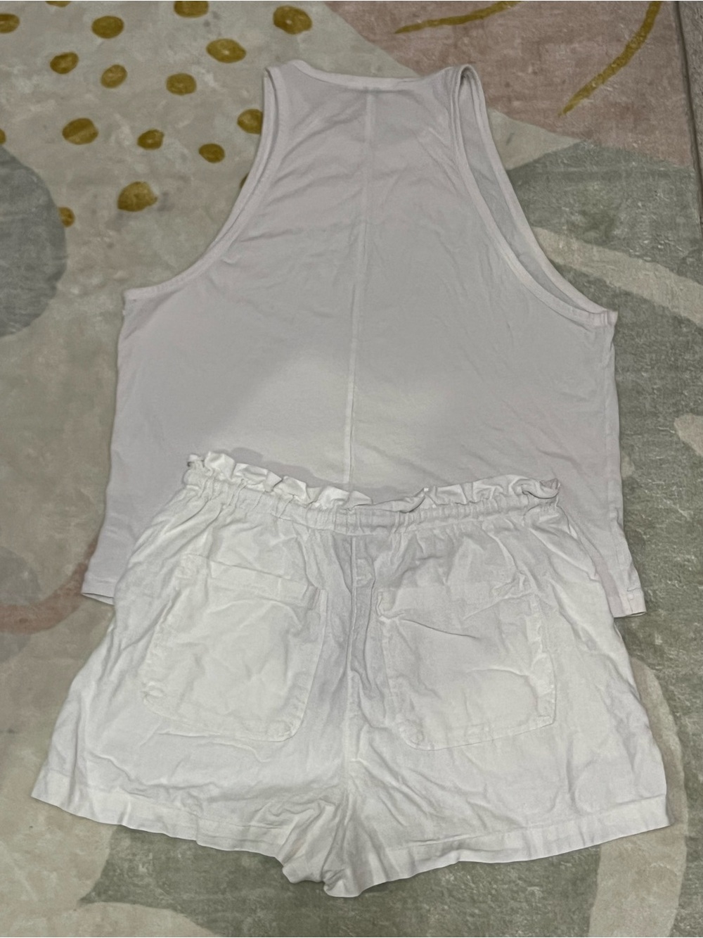 Universal Thread White Tank Top & Drawstring Shorts Sleep Set - Picture 2 of 2